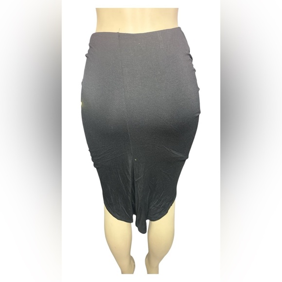 Ping Black Asymmetrical Midi Wrap Skirt - Picture 3 of 5